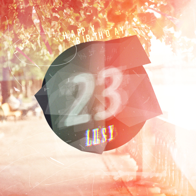 я не собирался делать открытку, просто хотел побаловаться в графическом редакторе, но