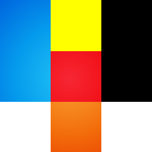 все цвета чёткие — сеньера (синий, красный, желтый), блоанконегро (черный и белый) и наранха (оранжевый)